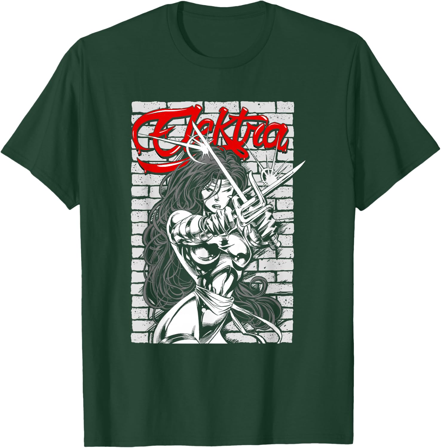 Marvel Comics Retro Classic Elektra Assassin Beauty Portrait T-Shirt - T-Shirt | Forest