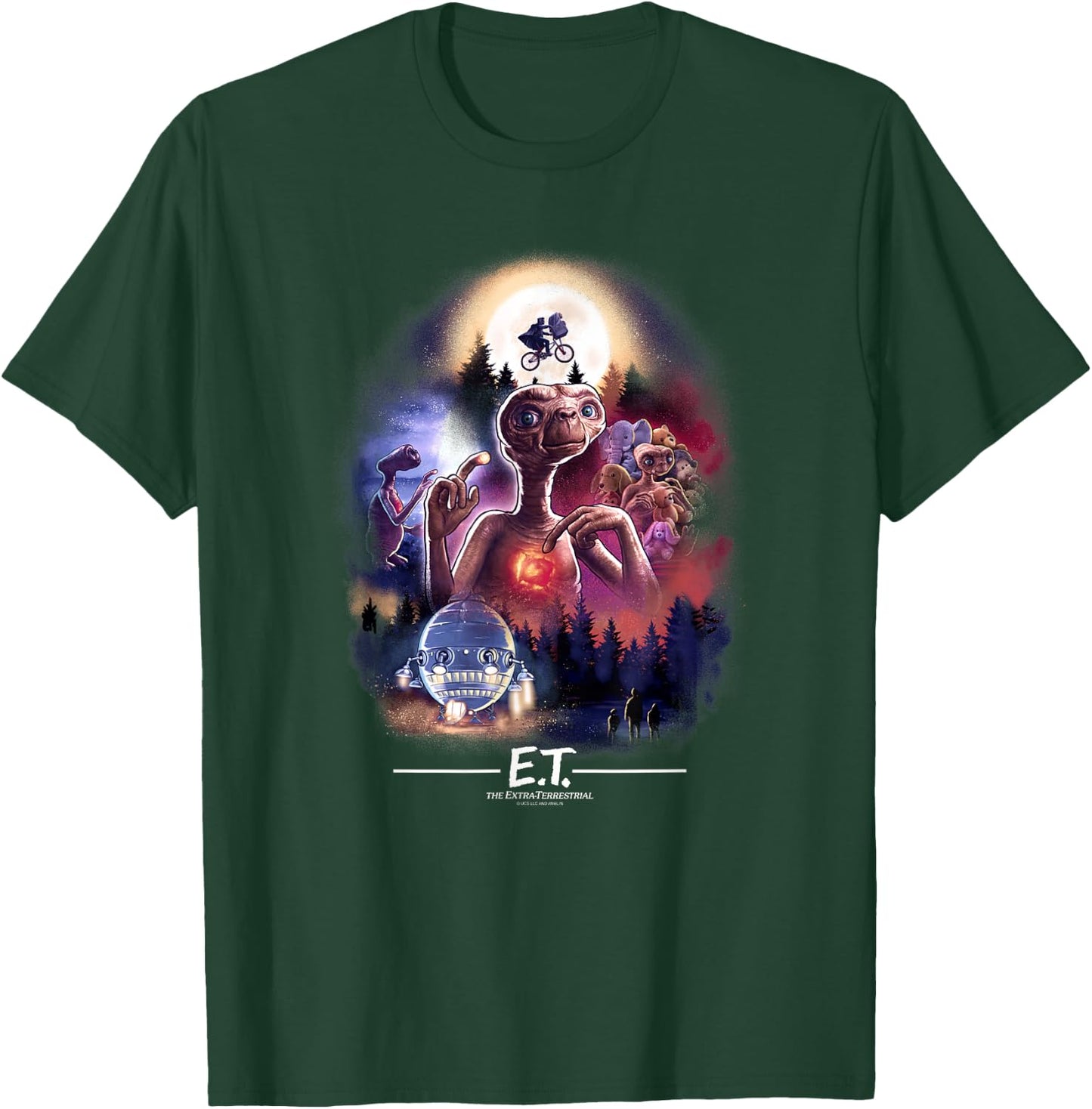 E.T. the Extra-Terrestrial Centered Collage T-Shirt - T-Shirt | Forest
