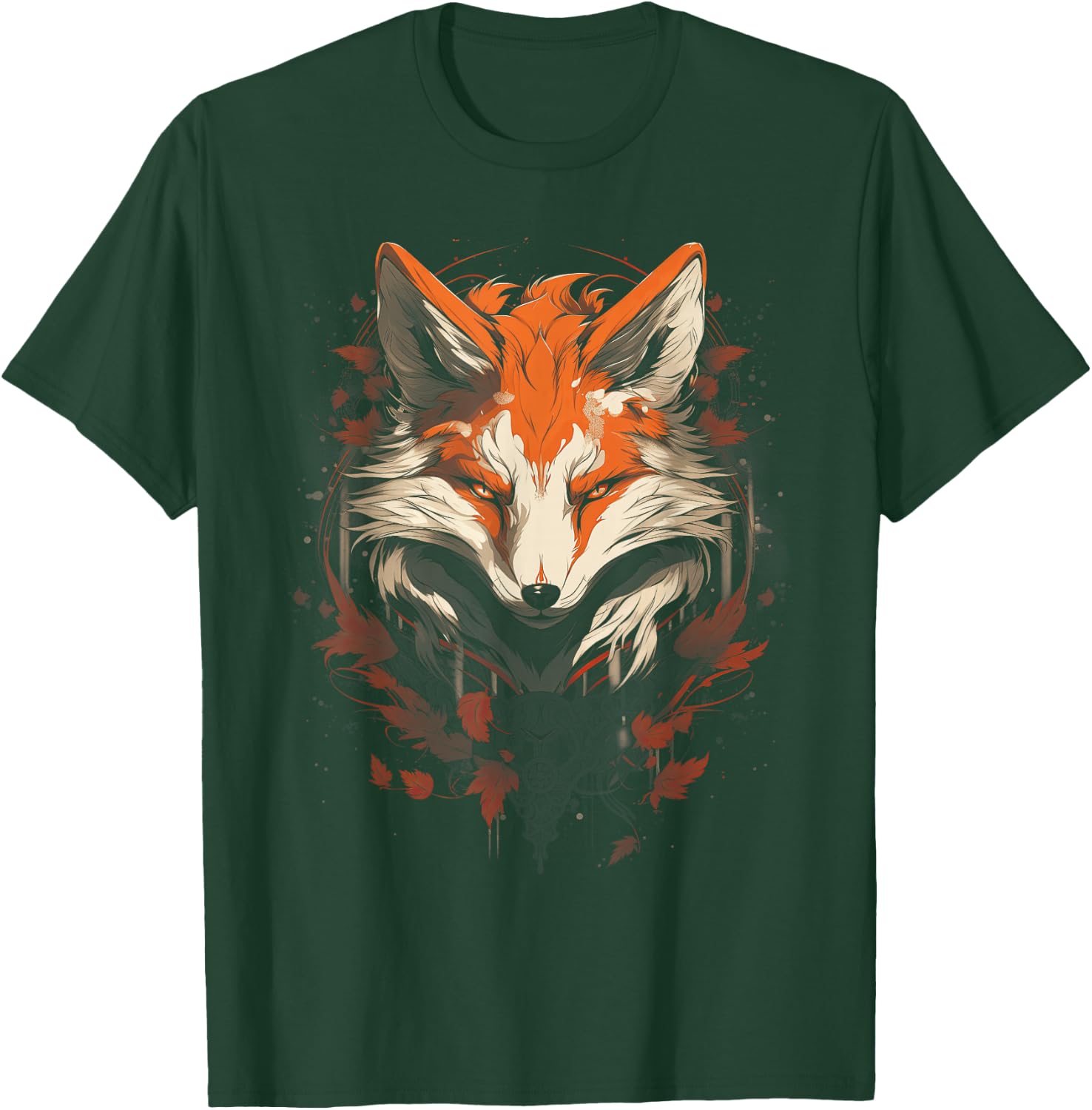 Anime Kitsune Artwork Fox T-Shirt - T-Shirt | Forest