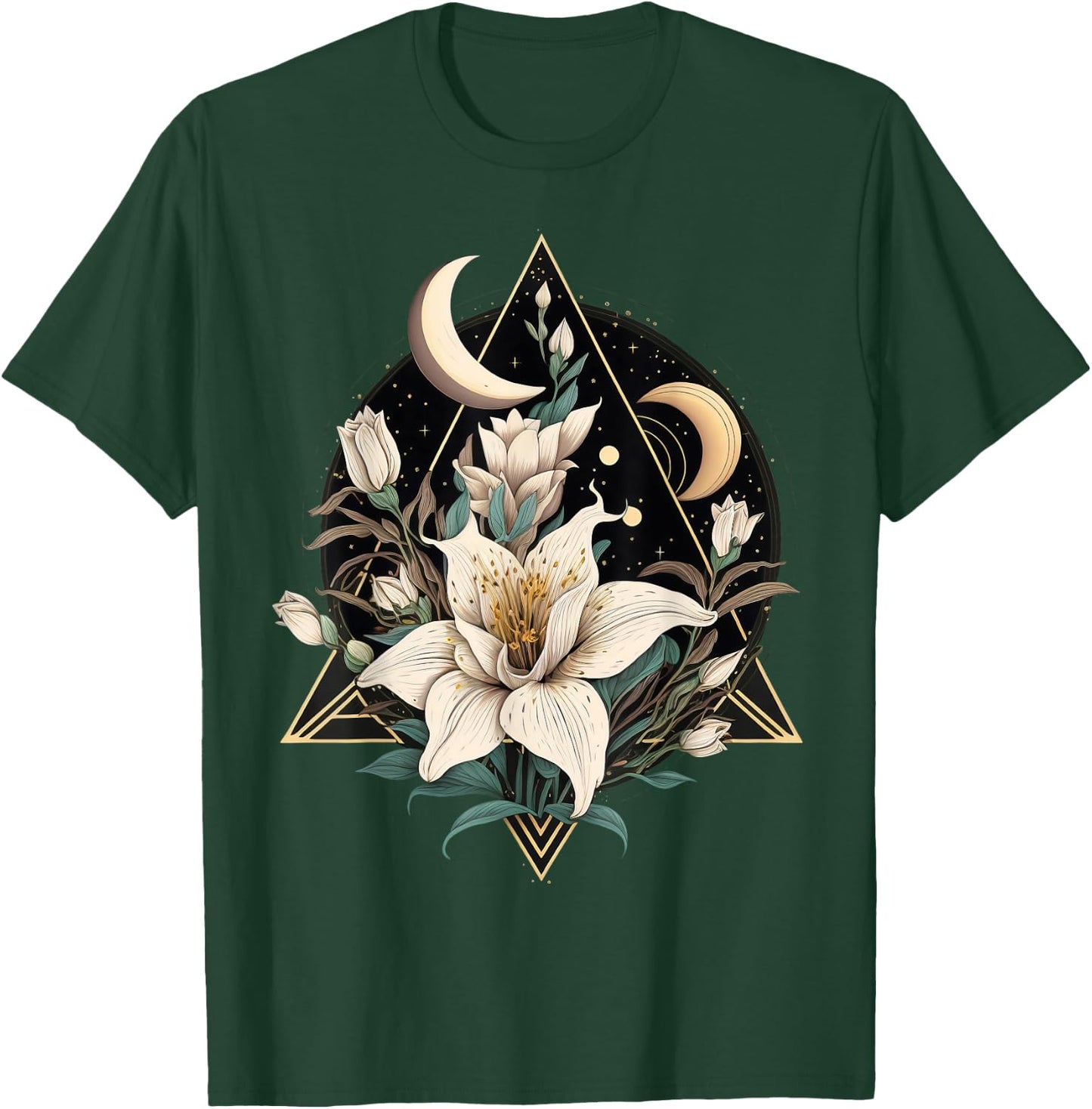 Beautiful Moon Lily Flower on floral Lily T-Shirt - T-Shirt | Forest