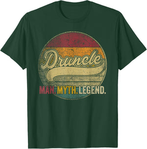 Druncle The Man Myth Legend Christmas Gift Uncle Drunk Beer T-Shirt - T-Shirt | Forest