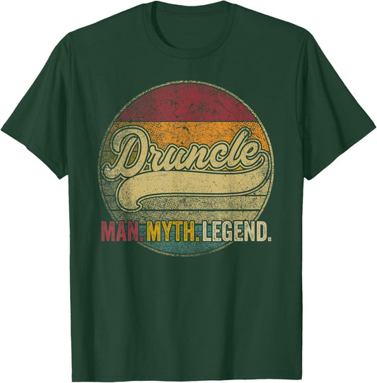 Druncle The Man Myth Legend Christmas Gift Uncle Drunk Beer T-Shirt - T-Shirt | Forest