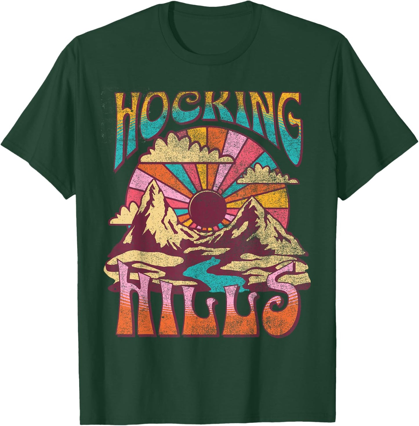 Hocking Hills Ohio Nature Hiking Mountains Outdoors Vintage T-Shirt - T-Shirt | Forest