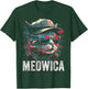 Meowica 4th of July Cat American Flag America USA Funny T-Shirt - T-Shirt | Forest
