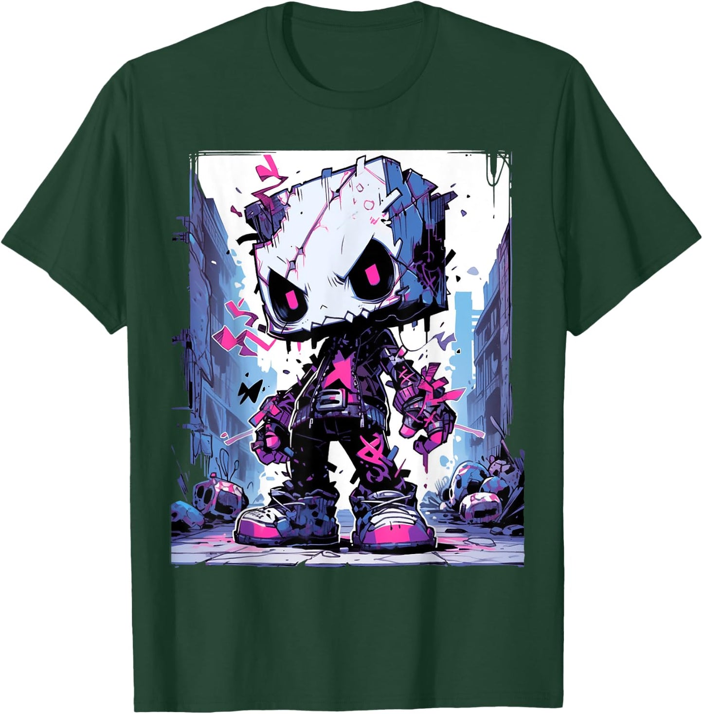 Funny Monster Cute Cartoon Comic Halloween Graffiti Anime T-Shirt - T-Shirt | Forest