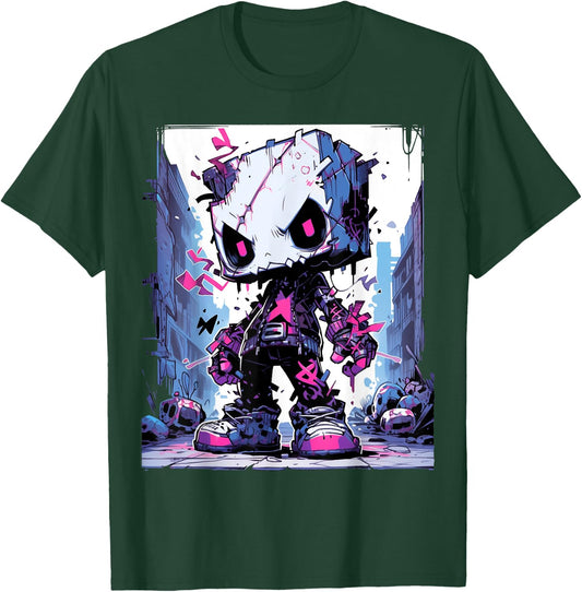 Funny Monster Cute Cartoon Comic Halloween Graffiti Anime T-Shirt - T-Shirt | Forest
