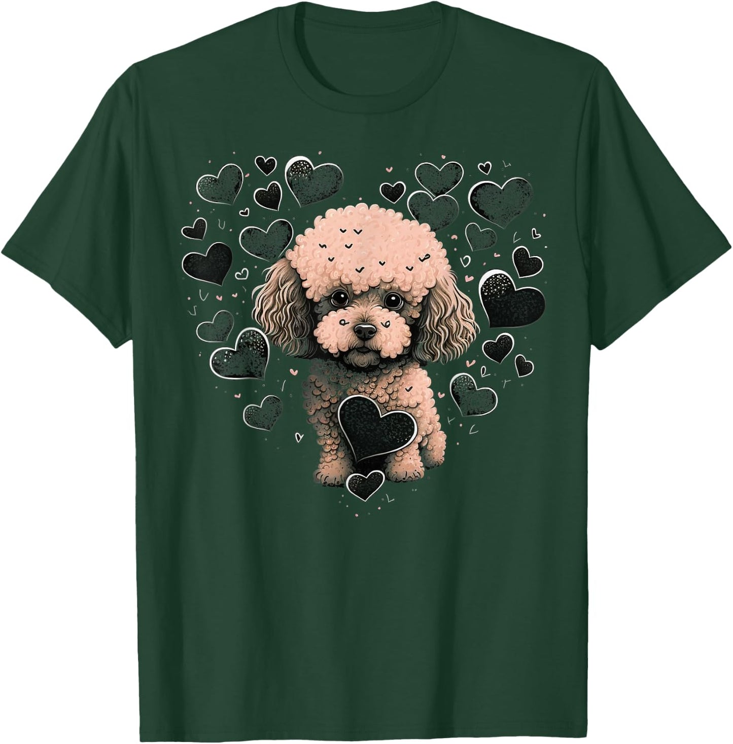 Toy Poodle Love Heart for Valentines Day on Poodle Lover T-Shirt - T-Shirt | Forest