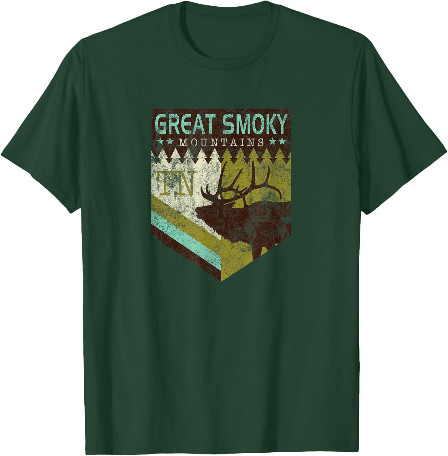 Great Smoky Mountains National Park Vintage Moose T-Shirt - T-Shirt | Forest