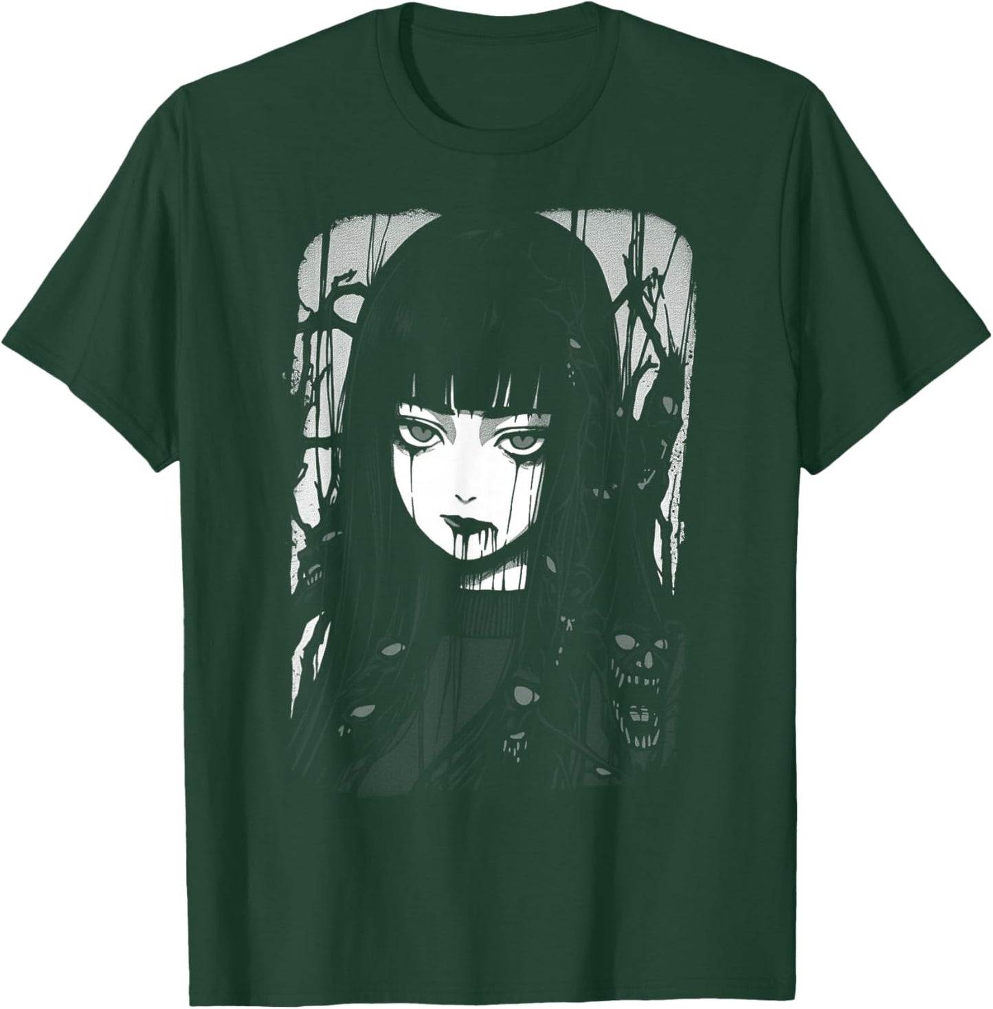 Creepy Japanese Anime Manga Horror | Pastel Goth Grunge T-Shirt - T-Shirt | Forest
