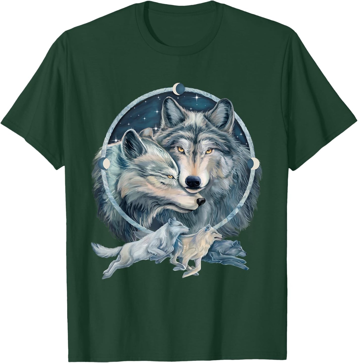 Wolf Dream Catcher Love T-Shirt - T-Shirt | Forest