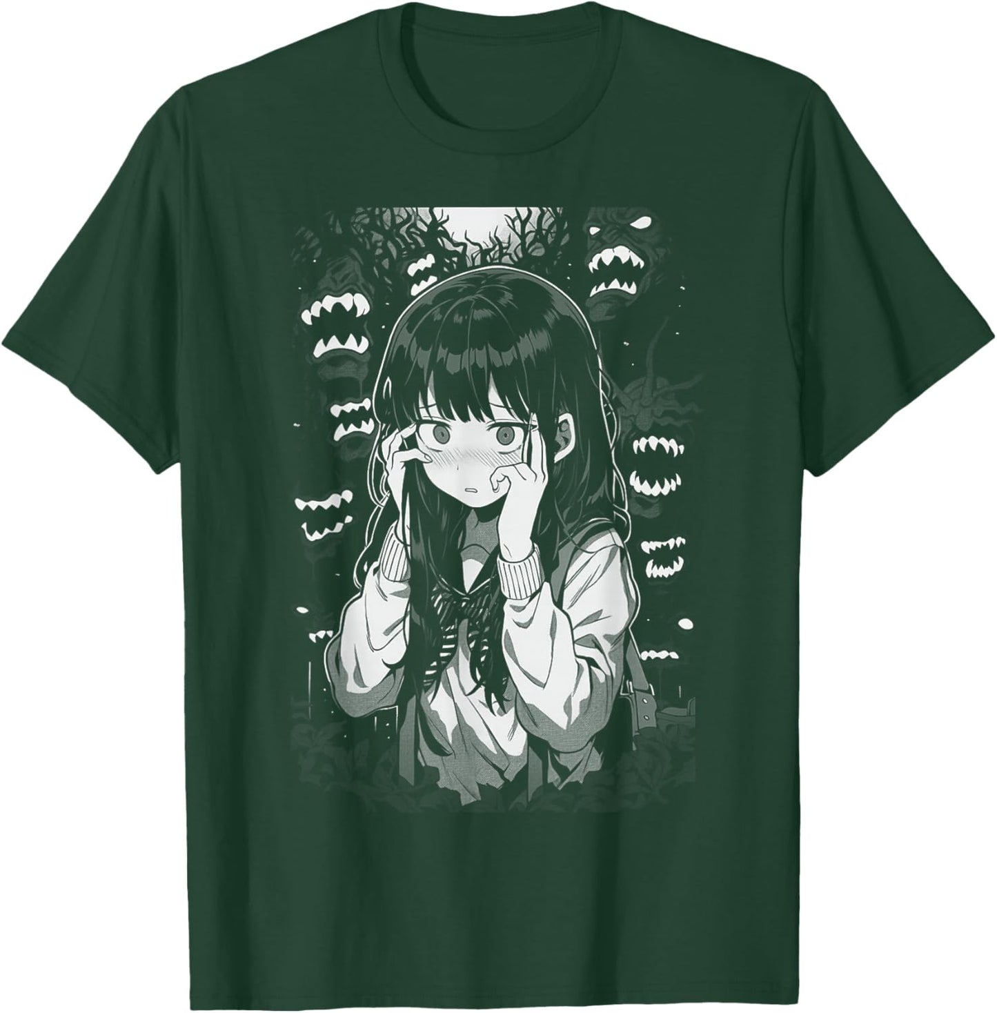 Horror Anime Manga Harajuku Gothic Grunge Aesthetic | Egirl T-Shirt - T-Shirt | Forest