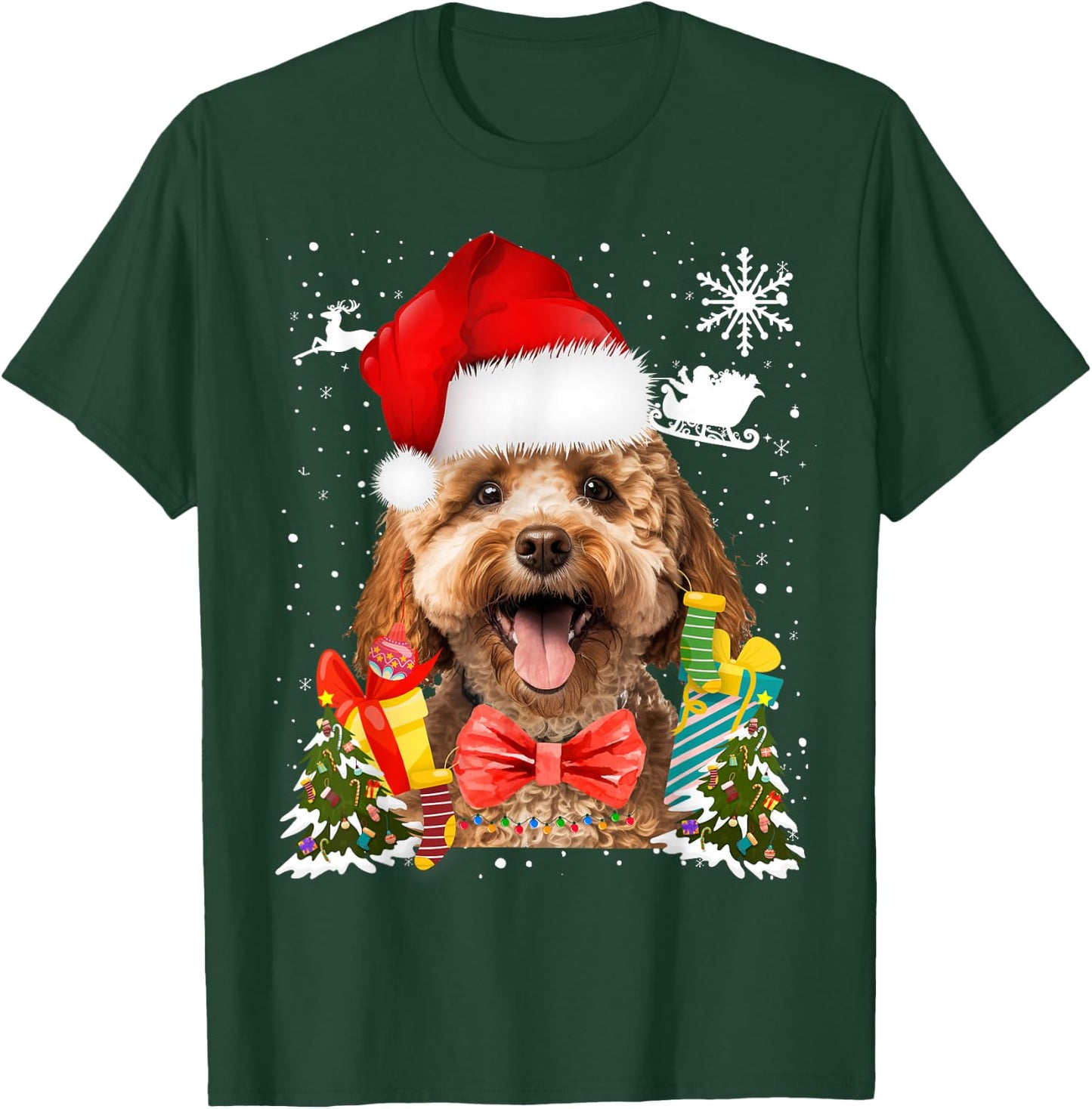 Cavapoo Christmas Outfit Idea For Kids & Christmas Cavapoo T-Shirt - T-Shirt | Forest
