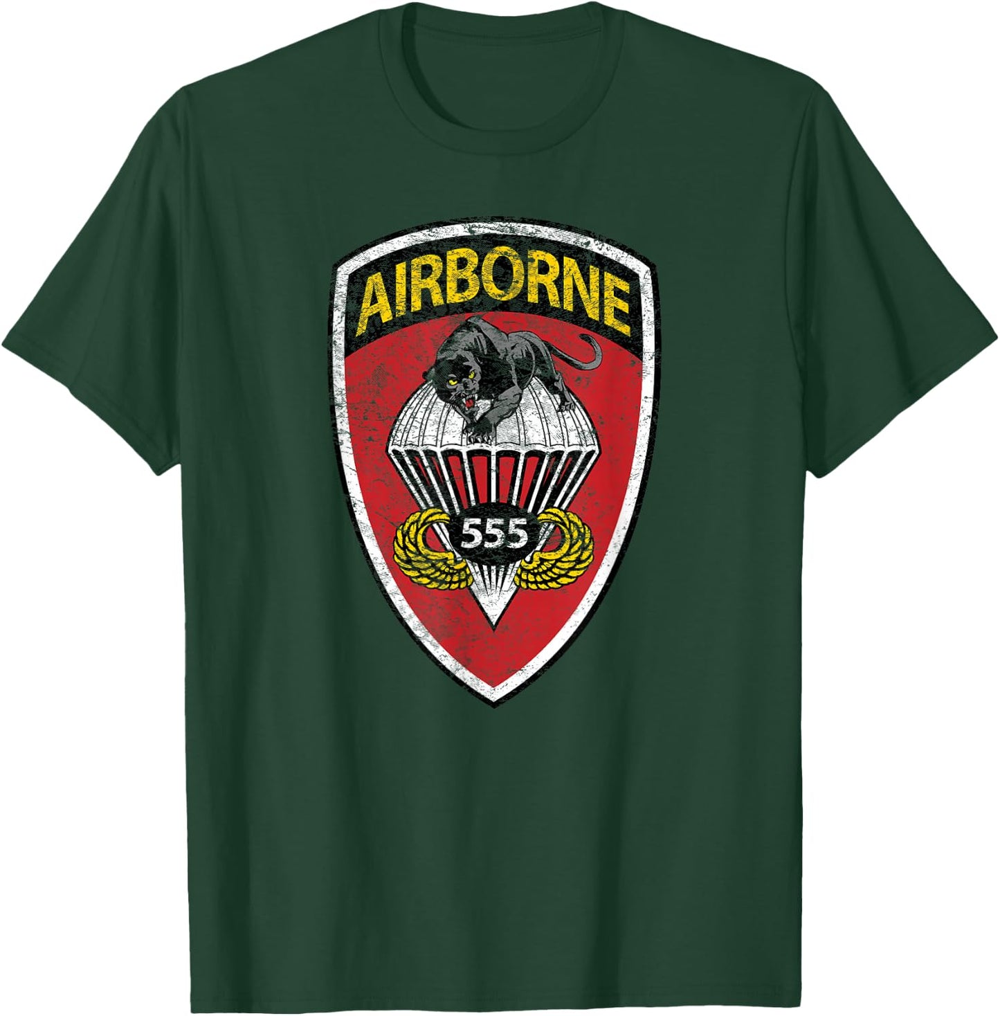 American Marauder: 555th Parachute Infantry Insignia T-Shirt - T-Shirt | Forest