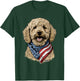 Goldendoodle 4th of july patriotic golden doodle dog T-Shirt - T-Shirt | Forest