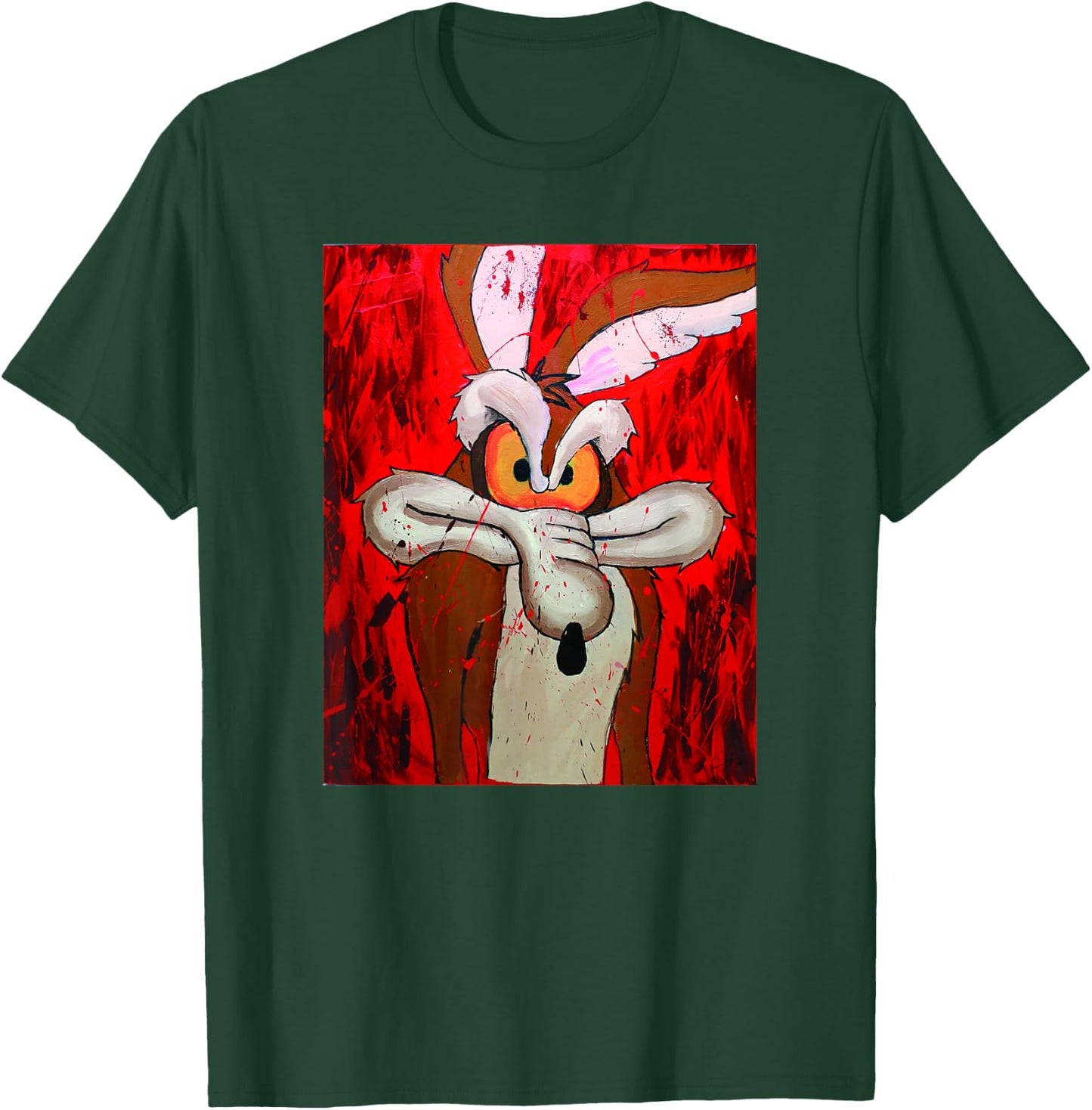 WB100 Looney Tunes Wile E. Coyote Seeing Red Vintage Sketch T-Shirt - T-Shirt | Forest