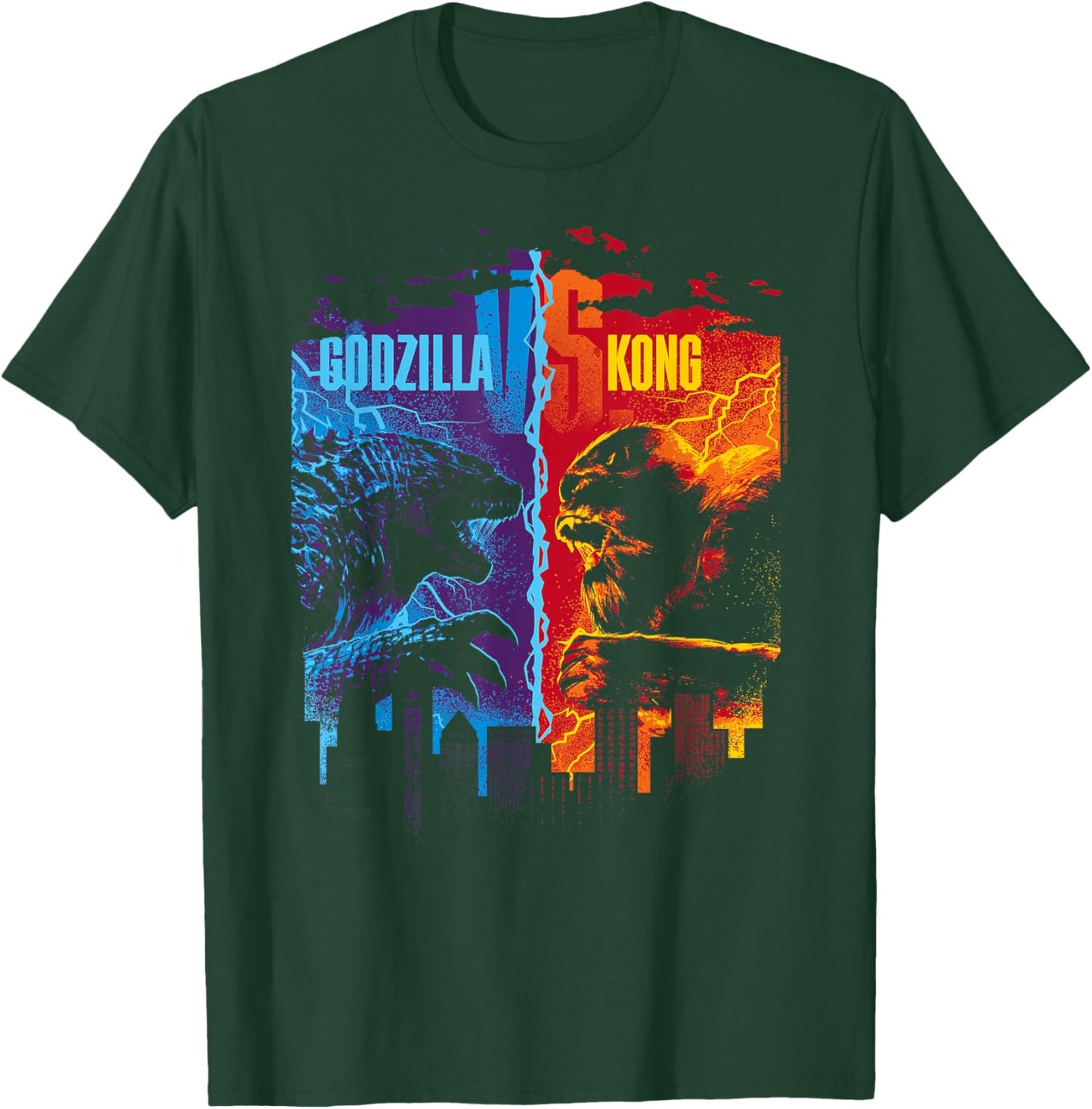 Godzilla x Kong , -Adults, Short Sleeve, Black, Small T-Shirt - T-Shirt | Forest