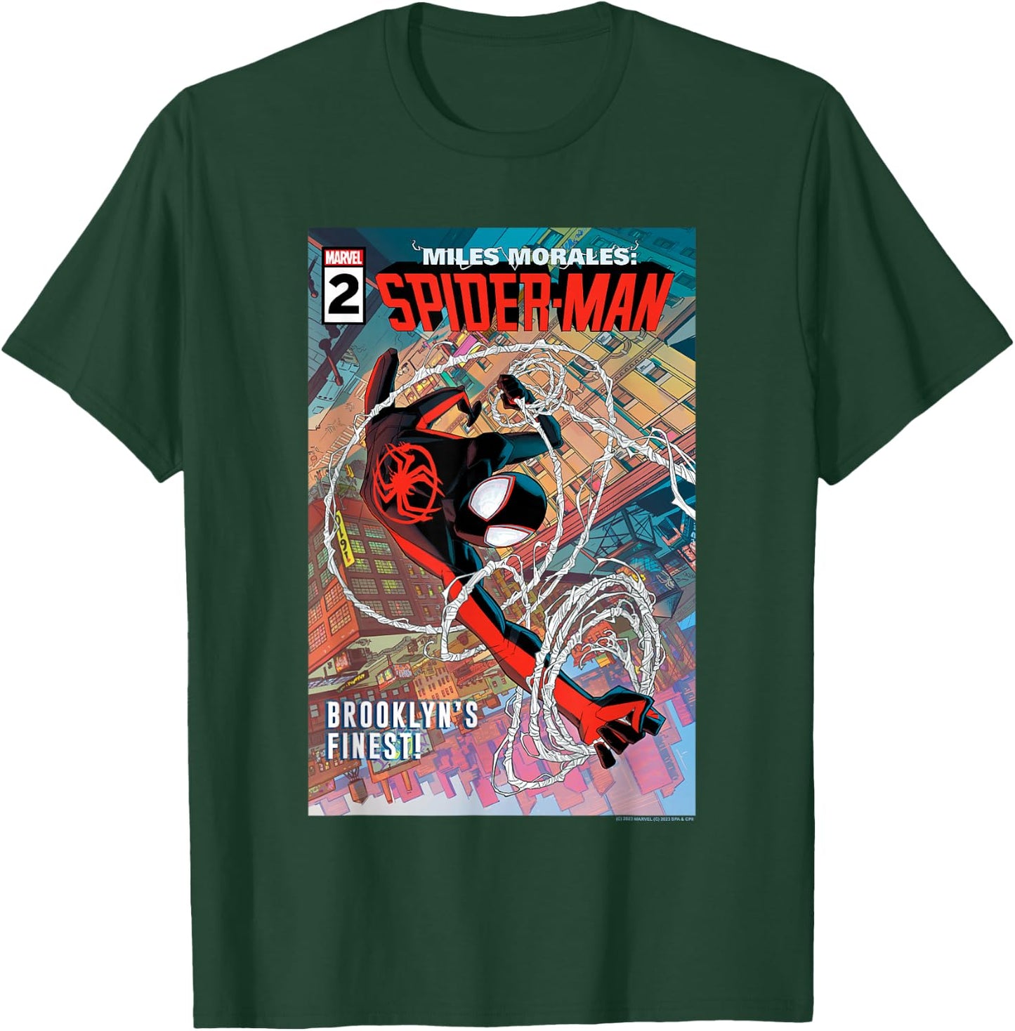 Marvel Spider-Man Across The Spider-Verse Part 1 BK's Finest T-Shirt - T-Shirt | Forest