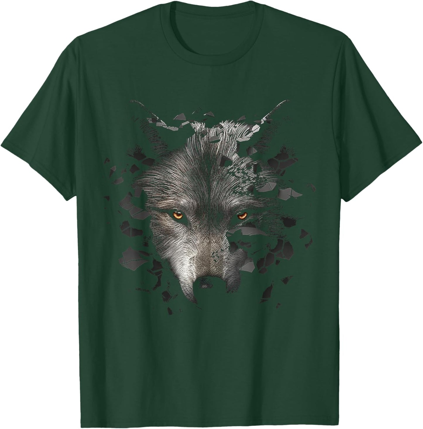 Wolf Lover Fantasy Artwork | Animal Motif Wolf T-Shirt - T-Shirt | Forest