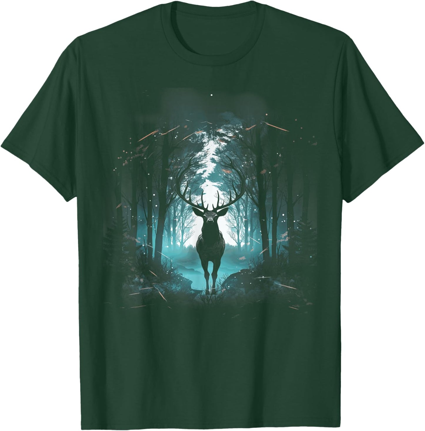 Forest Deer Wildlife Animal Illustration T-Shirt - T-Shirt | Forest