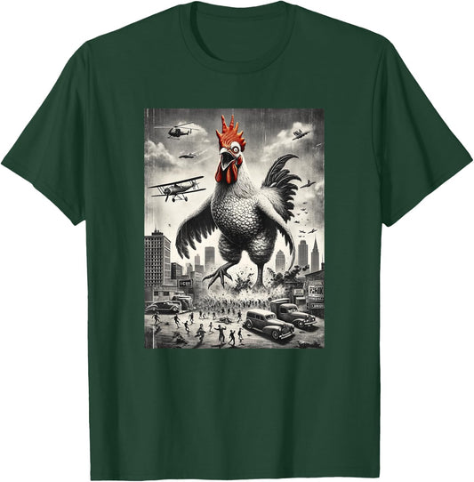 Funny Chickenzilla Monster Movie Parody Men Women Kids T-Shirt - T-Shirt | Forest