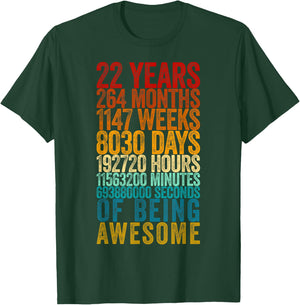 Funny 22nd Birthday Shirt Old Meter Funny 22 Year Old Gifts T-Shirt - T-Shirt | Forest