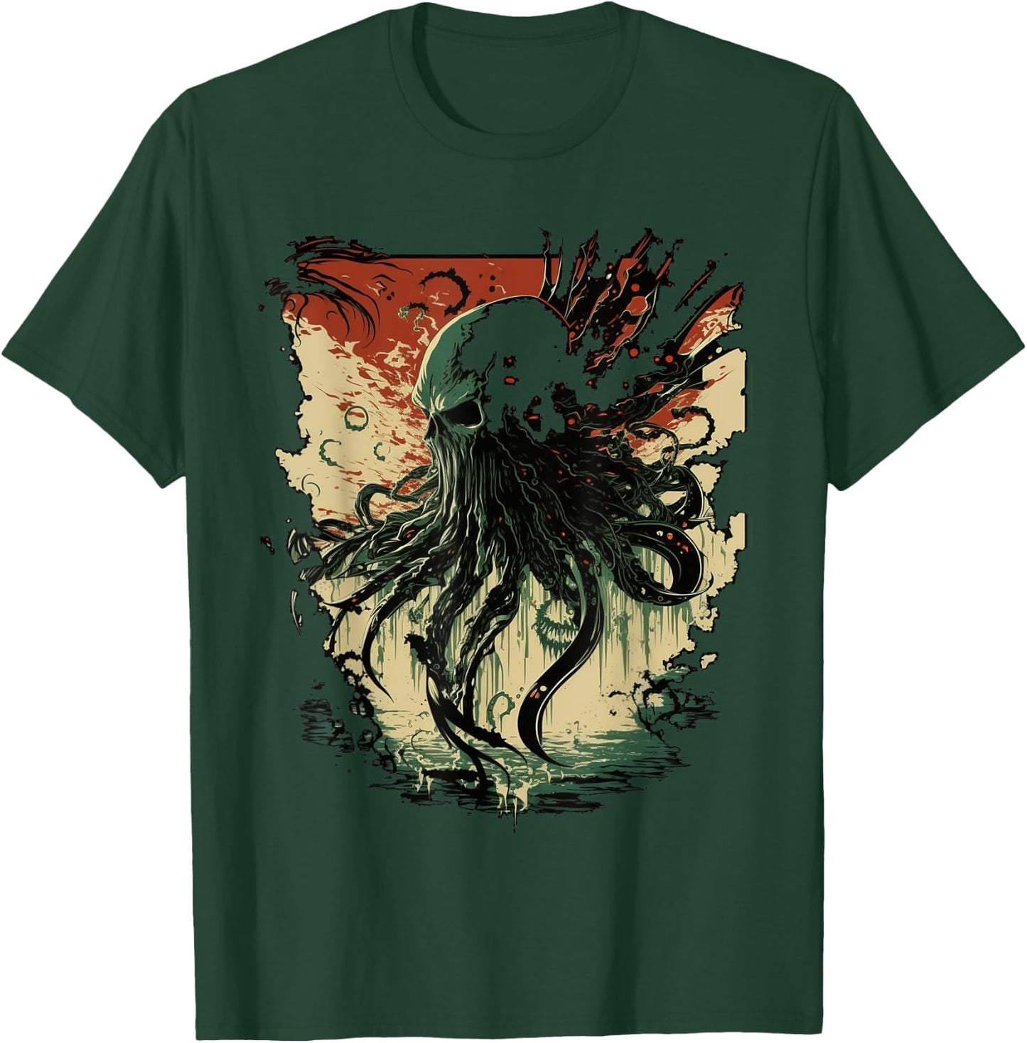 Cthulhu Lovecraft | Horror Cthulhu Myth | Entity of Cthulhu T-Shirt - T-Shirt | Forest