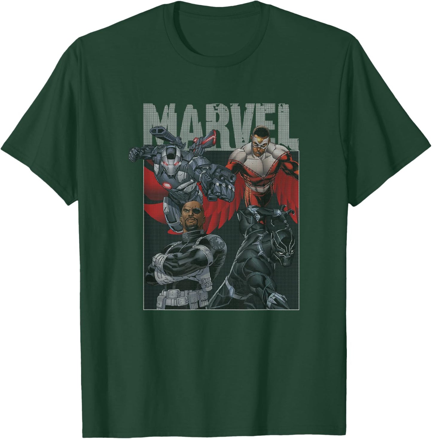 Marvel Avengers Classic Black Heroes Teamup T-Shirt - T-Shirt | Forest