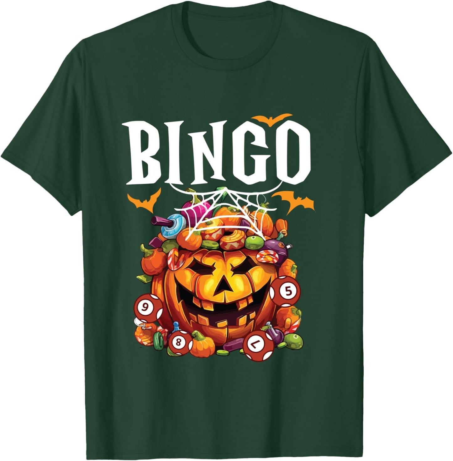 Bingo Halloween Trick Or Treat Bingo Player Bingo Caller T-Shirt - T-Shirt | Forest
