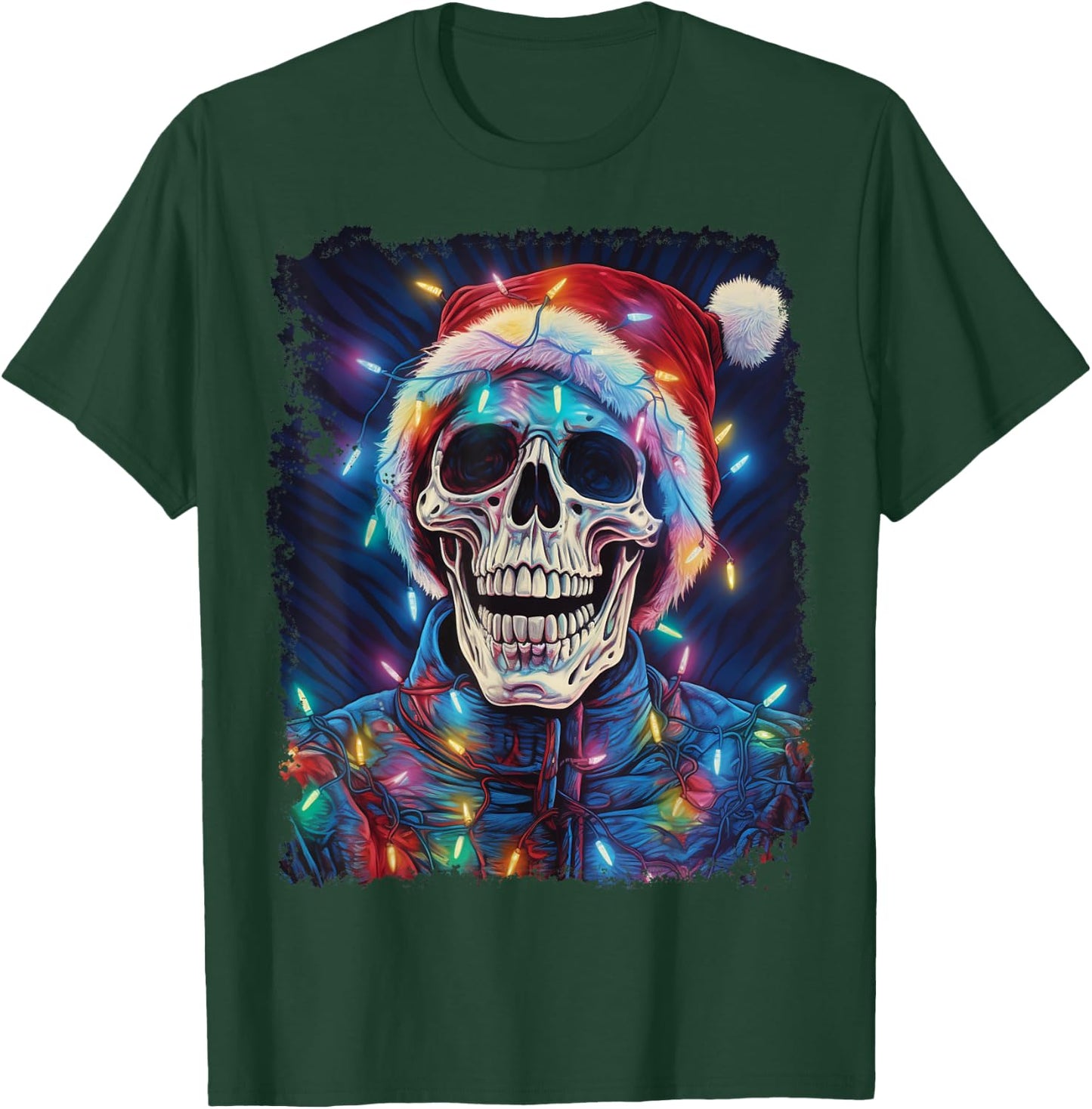 Christmas Skeleton Anatomy Scary Halloween T-Shirt - T-Shirt | Forest