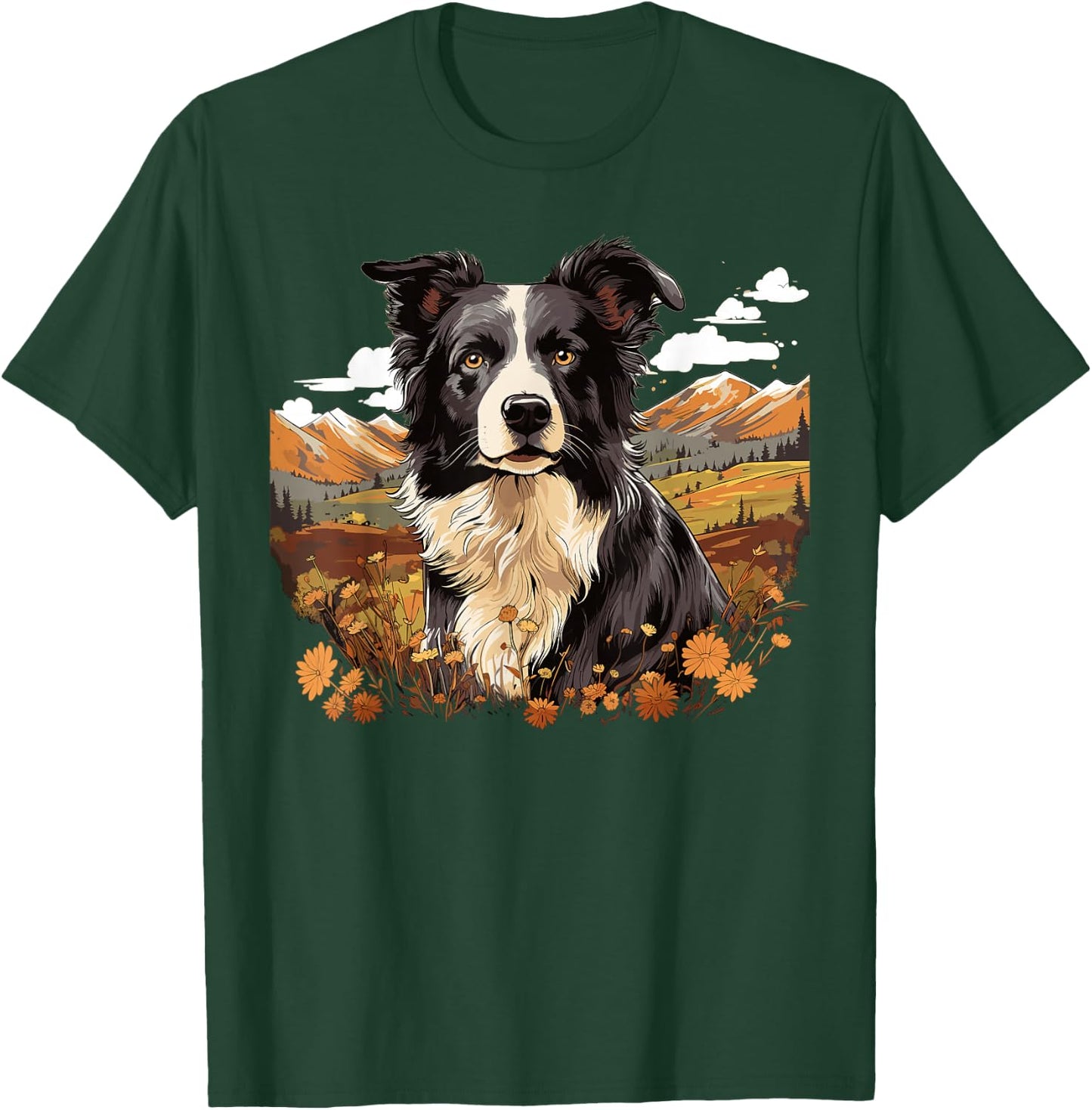 Border Collie Dog Border Collie T-Shirt - T-Shirt | Forest
