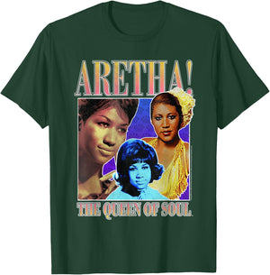 Aretha Franklin Triple Queen of Soul T-Shirt - T-Shirt | Forest