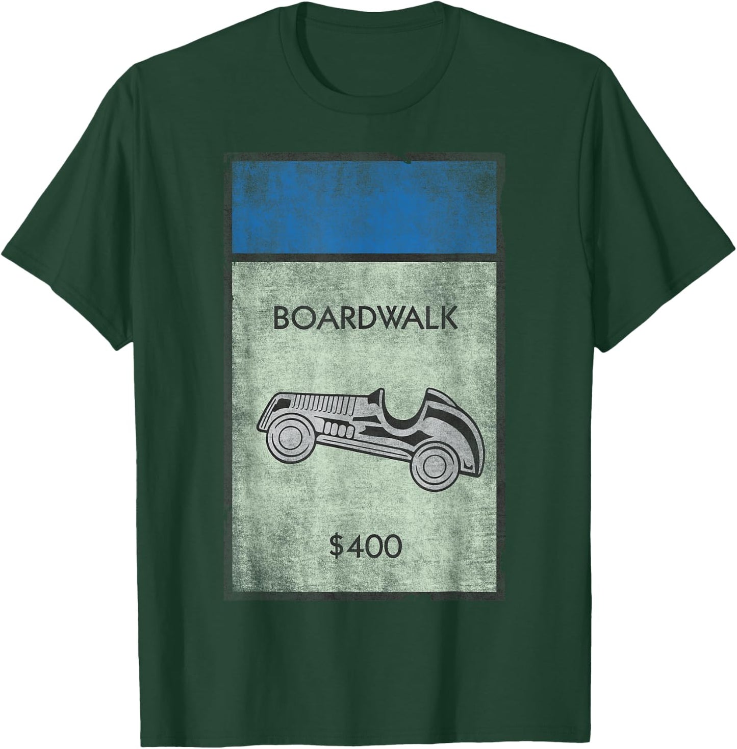Monopoly Car Token In Boardwalk Space Vintage Shot T-Shirt - T-Shirt | Forest