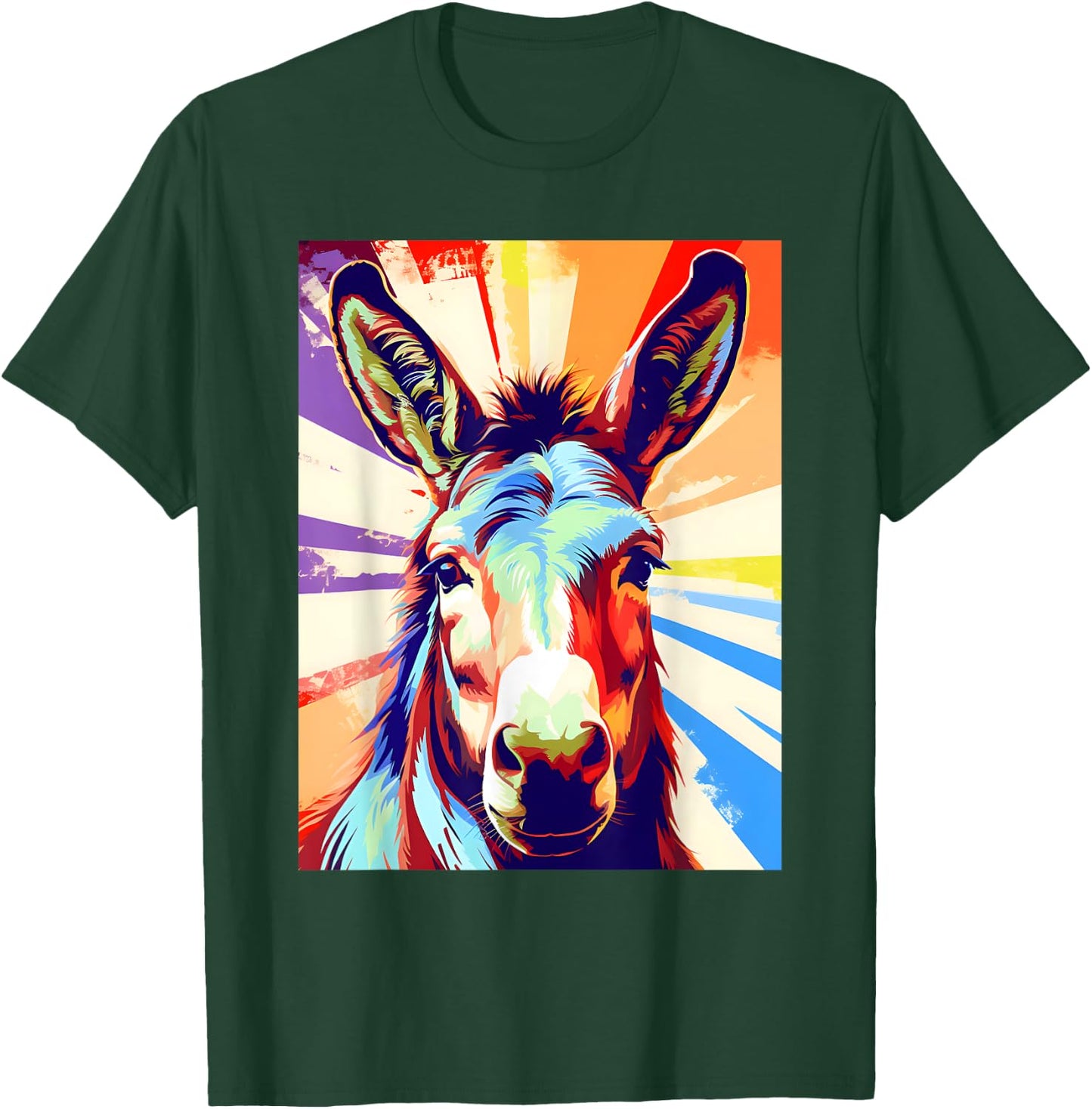 Funny Vintage Donkey Art Women Safari Mule Donkey T-Shirt - T-Shirt | Forest