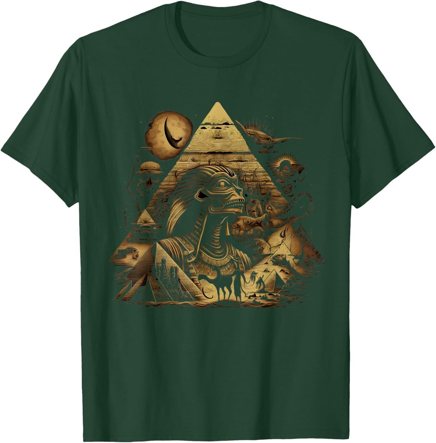 Ancient Egyptian Pyramids Aliens Space UFO Science T-Shirt - T-Shirt | Forest