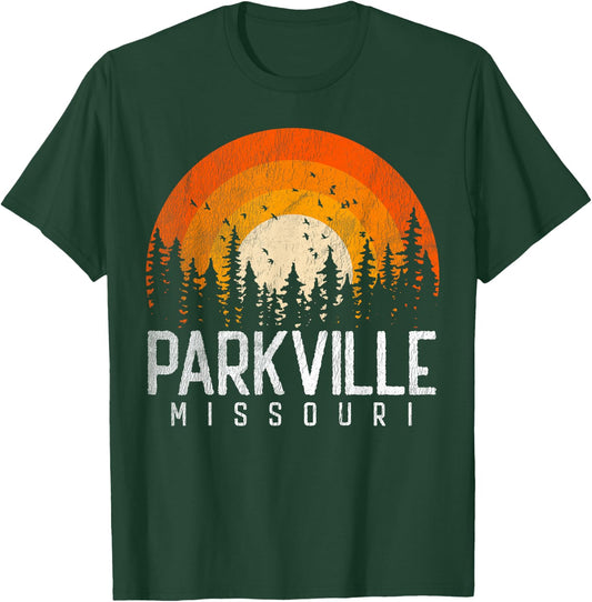 Parkville Missouri MO Shirt Retro Vintage 70s 80s 90s Gift T-Shirt - T-Shirt | Forest