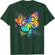 Colorful & Pretty Retro Butterfly Gear , Men & Kids T-Shirt - T-Shirt | Forest