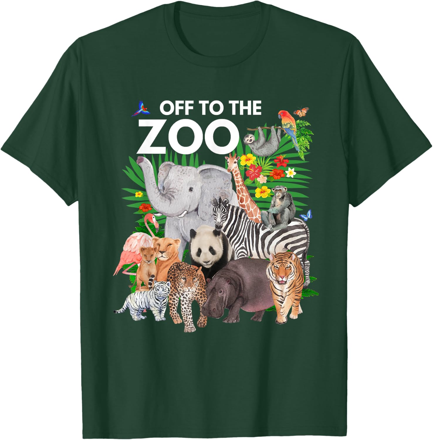 Zoo Animals Safari Party A Day At The Zoo Safari Zoo Animal T-Shirt - T-Shirt | Forest