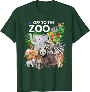 Zoo Animals Safari Party A Day At The Zoo Safari Zoo Animal T-Shirt - T-Shirt | Forest