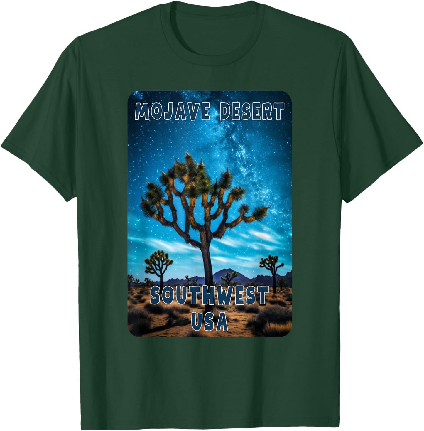 Mojave Desert Joshua Tree Stars T-Shirt - T-Shirt | Forest
