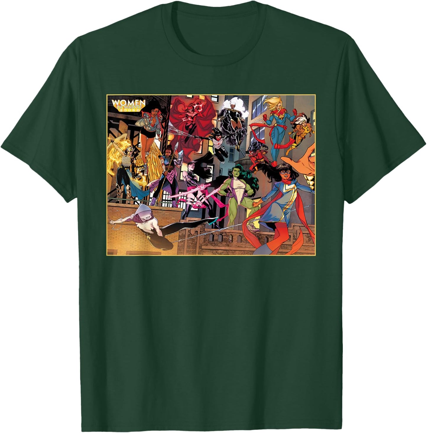 Marvel Women of Marvel Ms Marvel Ghost Spider She-Hulk T-Shirt - T-Shirt | Forest