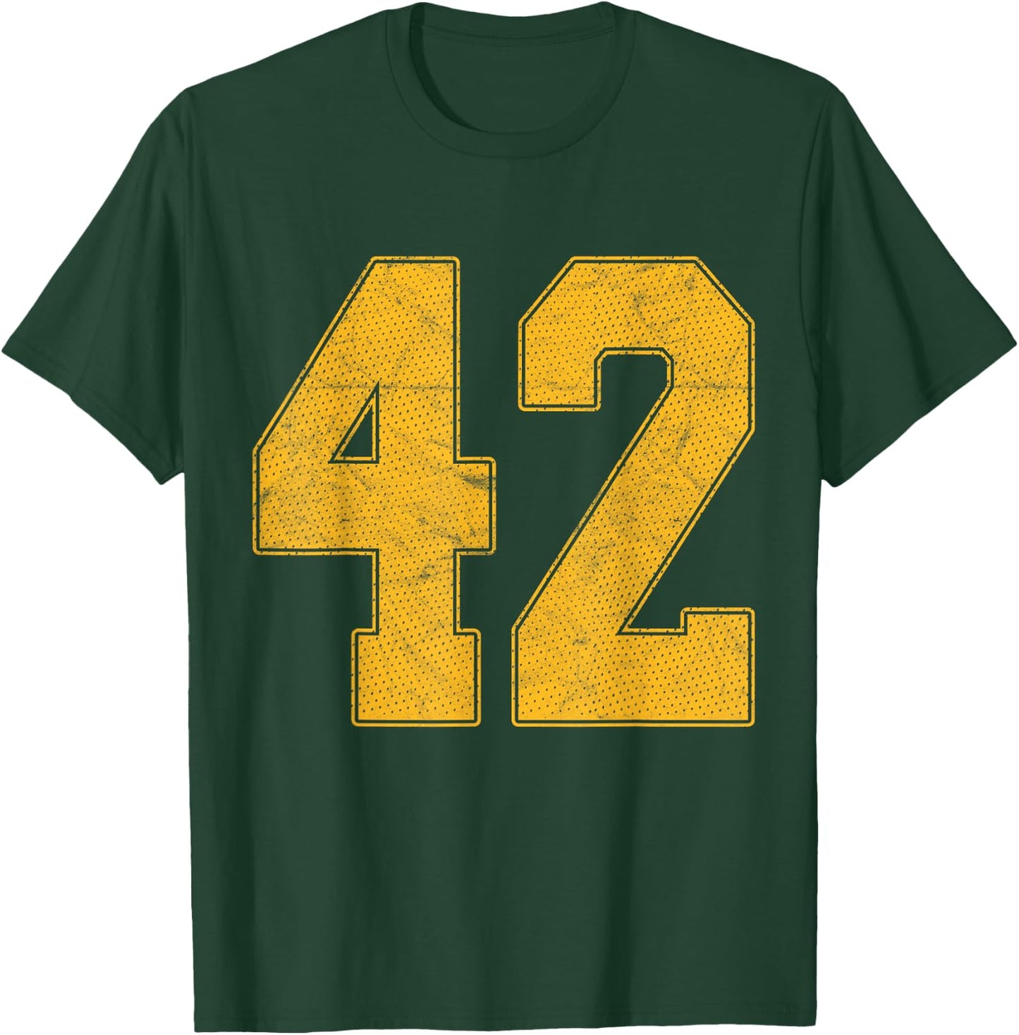 Number 42 Numbered Uniform Sports Team Jersey 42nd Birthday T-Shirt - T-Shirt | Forest
