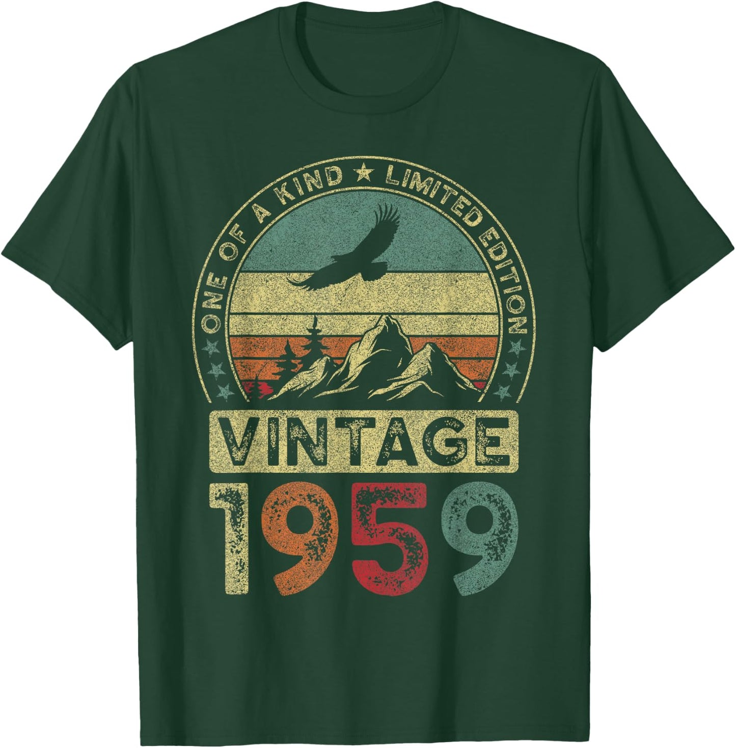Vintage 1959 Limited Edition 66th Birthday 66 Years T-Shirt - T-Shirt | Forest