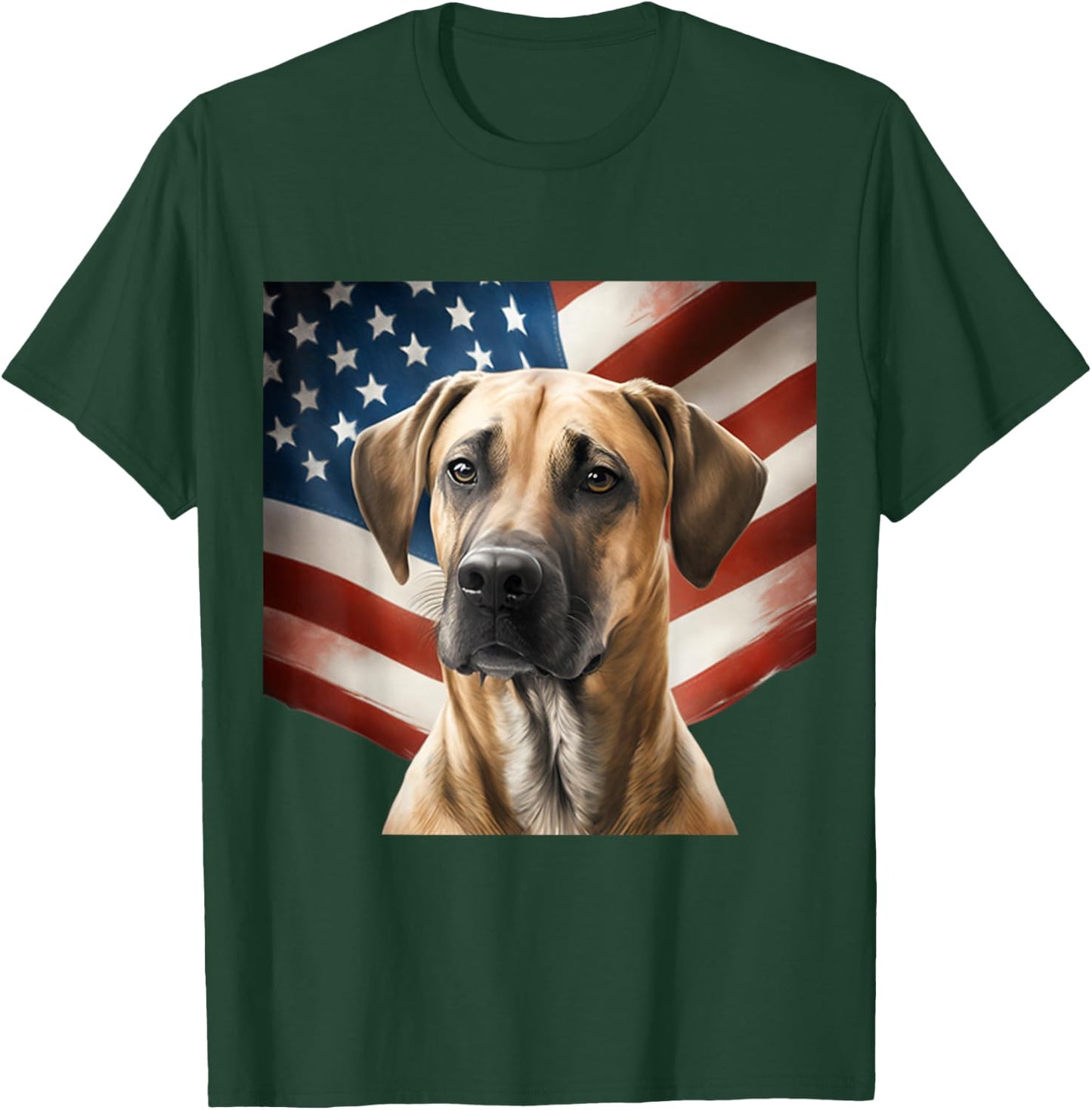 Black Mouth Cur 4th of July - Black Mouth Cur USA T-Shirt - T-Shirt | Forest
