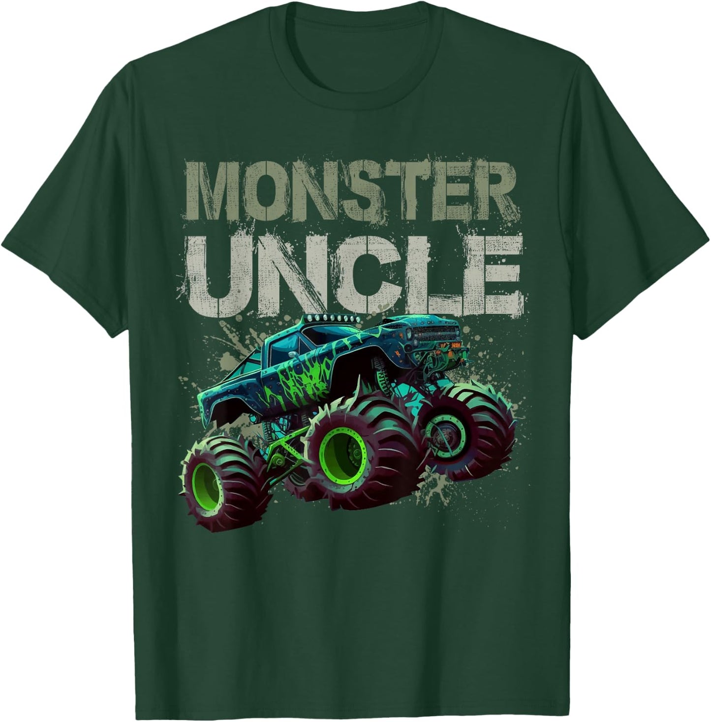 Monster Truck Uncle Family Matching Monster Truck Lovers T-Shirt - T-Shirt | Forest