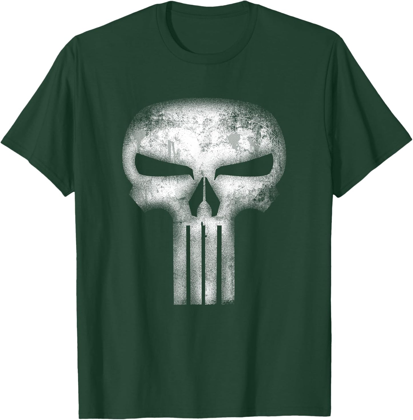 Marvel Comics Retro Classic The Punisher White Skull Logo T-Shirt - T-Shirt | Forest