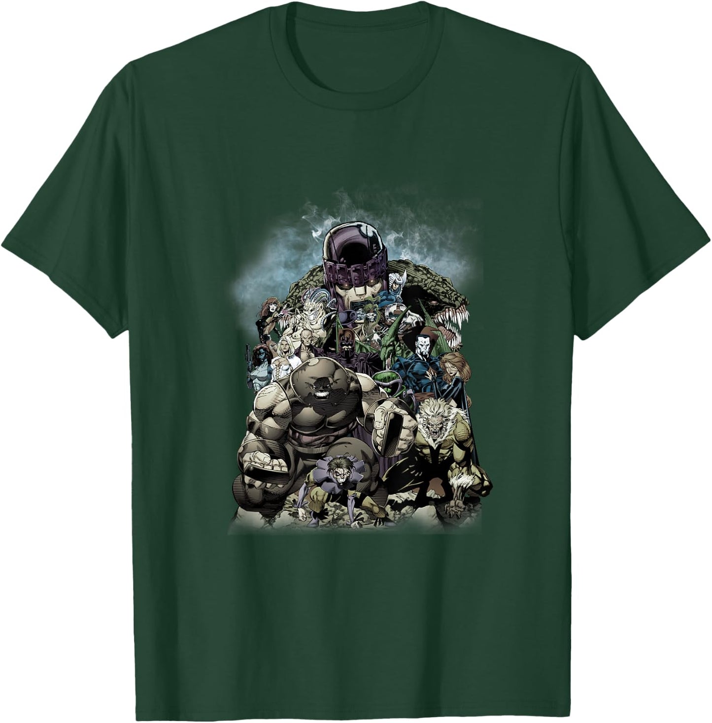 Marvel X-Men Rogues Gallery Iconic Villains Retro Group Shot T-Shirt - T-Shirt | Forest