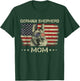German Shepherd Mom Dog Lovers American Flag 4th Of July T-Shirt - T-Shirt | Forest
