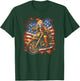 US Flag Motorcycle Skeleton Biker 4th July American T-Shirt - T-Shirt | Forest