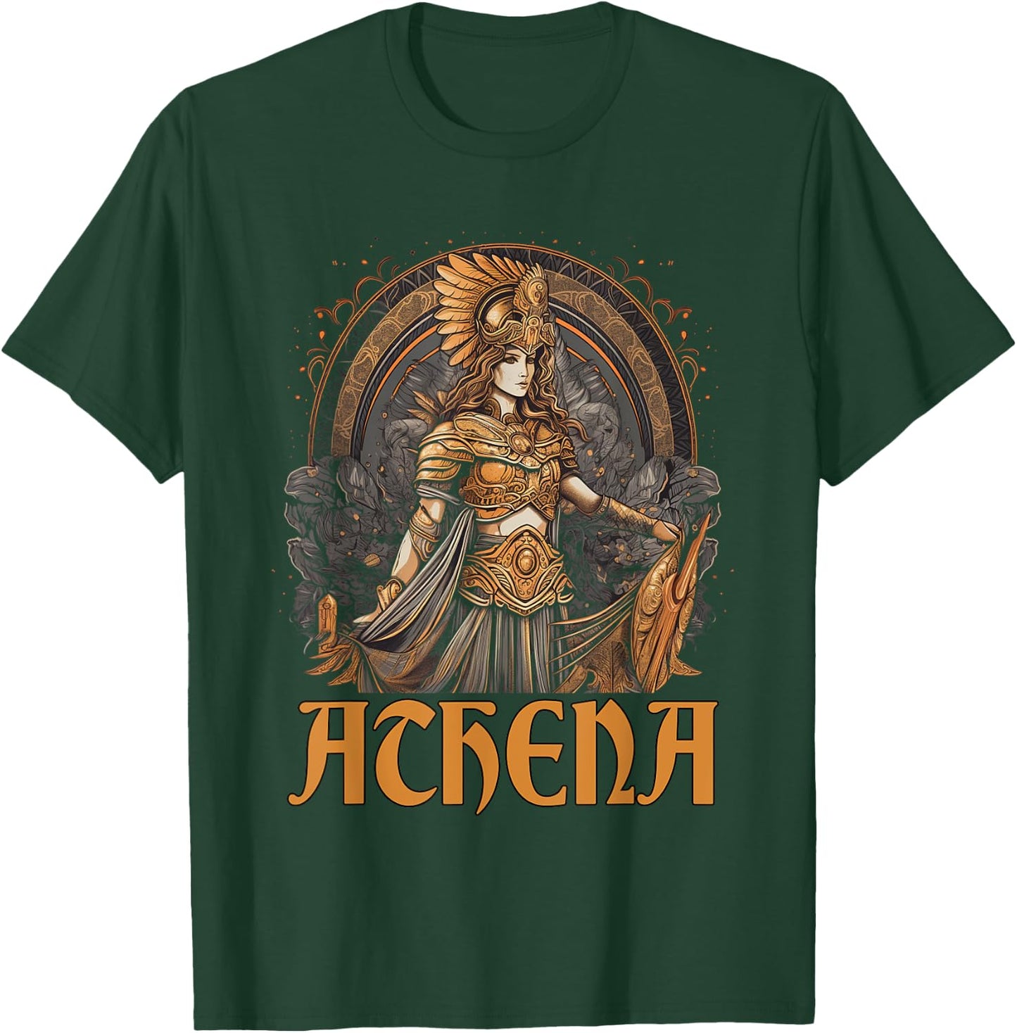 Greek Gods Greek Mythology Ancient Legends Apparel Athena, Goddess of Wisdom and War Classical T-Shirt - T-Shirt | Forest