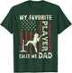 Father's Day Favorite Player Calls Me Dad US Flag T-Ball Dad T-Shirt - T-Shirt | Forest